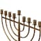 Vintiquewise Modern Solid Metal Judaica Hanukkah Menorah 9 Branched Candelabra, Gold Finish Large QI004119.GD.L - alternate 6